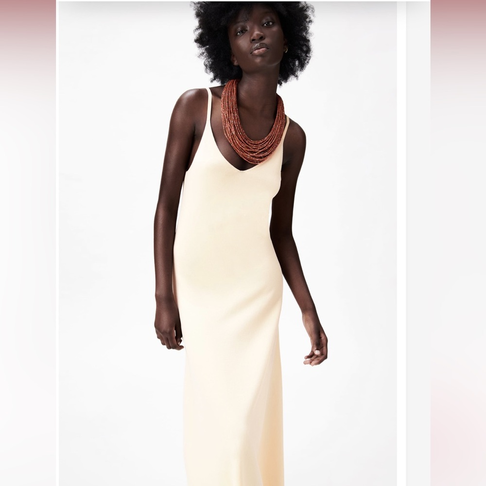 NWT Zara ecru long knit dress - Picture 13 of 14